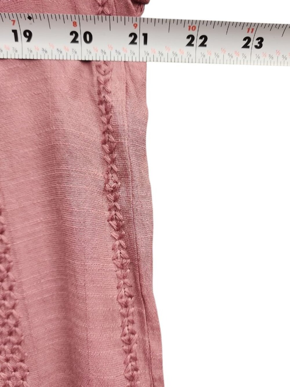 Cottagecore Knox Rose Mauve Embroidered Babydoll Blouse Short Sleeve Size M - Picture 8 of 11